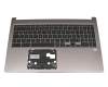 Keyboard incl. topcase DE (german) black/grey with backlight original suitable for Acer Chromebook 715 (CB715-1WT)