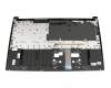 Keyboard incl. topcase DE (german) black/grey with backlight original suitable for Acer Chromebook 715 (CB715-1WT)
