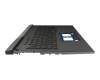 Keyboard incl. topcase DE (german) black/grey with backlight original suitable for Asus G713PU