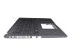 Keyboard incl. topcase DE (german) black/grey with backlight original suitable for Asus VivoBook 15 X509JP