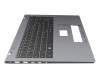 Keyboard incl. topcase DE (german) black/grey with backlight original suitable for Emdoor NS16IRL