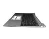 Keyboard incl. topcase DE (german) black/grey with backlight original suitable for Emdoor NS16TGR