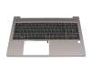 Keyboard incl. topcase DE (german) black/grey with backlight original suitable for HP ZBook Power G8