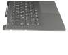 Keyboard incl. topcase DE (german) black/grey with backlight original suitable for Lenovo Yoga 710-14ISK (80TY)