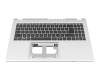 Keyboard incl. topcase DE (german) black/silver (using a special key) original suitable for Acer Aspire Go 15 (AG15-41P)