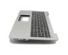 Keyboard incl. topcase DE (german) black/silver b-stock suitable for Asus F555UB