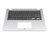 Keyboard incl. topcase DE (german) black/silver original suitable for Asus E410MA