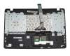 Keyboard incl. topcase DE (german) black/silver original suitable for Asus F751LJ