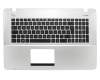 Keyboard incl. topcase DE (german) black/silver original suitable for Asus F751LK