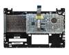 Keyboard incl. topcase DE (german) black/silver original suitable for Asus K56CA