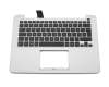 Keyboard incl. topcase DE (german) black/silver original suitable for Asus R301UV