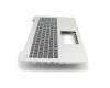 Keyboard incl. topcase DE (german) black/silver original suitable for Asus R556UA
