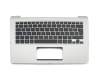 Keyboard incl. topcase DE (german) black/silver original suitable for Asus Transformer Book Flip TP300LD