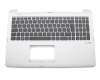 Keyboard incl. topcase DE (german) black/silver original suitable for Asus Transformer Book Flip TP550LA