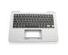 Keyboard incl. topcase DE (german) black/silver original suitable for Asus Transformer Book T300FA