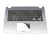Keyboard incl. topcase DE (german) black/silver original suitable for Asus VivoBook 15 X505BA