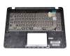 Keyboard incl. topcase DE (german) black/silver original suitable for Asus VivoBook F407MA