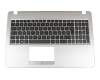 Keyboard incl. topcase DE (german) black/silver original suitable for Asus VivoBook F540MA
