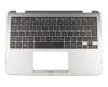 Keyboard incl. topcase DE (german) black/silver original suitable for Asus VivoBook Flip 12 TP203MAH