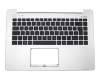 Keyboard incl. topcase DE (german) black/silver original suitable for Asus VivoBook S451LA