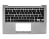 Keyboard incl. topcase DE (german) black/silver original suitable for Asus X201E