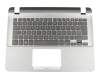 Keyboard incl. topcase DE (german) black/silver original suitable for Asus X407UA
