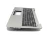 Keyboard incl. topcase DE (german) black/silver original suitable for Asus X555UB