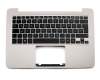 Keyboard incl. topcase DE (german) black/silver original suitable for Asus ZenBook UX305LA