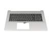 Keyboard incl. topcase DE (german) black/silver original suitable for HP 470 G9