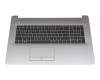 Keyboard incl. topcase DE (german) black/silver with ODD original suitable for HP 470 G7