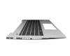 Keyboard incl. topcase DE (german) black/silver with backlight (Heatshield) original suitable for HP ProBook 440 G7
