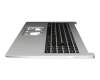 Keyboard incl. topcase DE (german) black/silver with backlight original suitable for Acer Aspire 5 (A515-54)