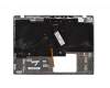Keyboard incl. topcase DE (german) black/silver with backlight original suitable for Acer Aspire TimelineU M5-581TG