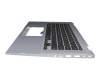 Keyboard incl. topcase DE (german) black/silver with backlight original suitable for Asus VivoBook Flip 14 TP412FA