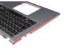 Keyboard incl. topcase DE (german) black/silver with backlight original suitable for Asus VivoBook S14 S430UF