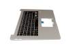 Keyboard incl. topcase DE (german) black/silver with backlight original suitable for Asus VivoBook S15 S510UQ