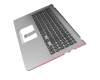 Keyboard incl. topcase DE (german) black/silver with backlight original suitable for Asus VivoBook S15 X530FA