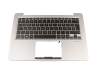 Keyboard incl. topcase DE (german) black/silver with backlight original suitable for Asus ZenBook UX330CA