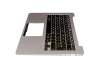 Keyboard incl. topcase DE (german) black/silver with backlight original suitable for Asus ZenBook UX330CA