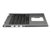 Keyboard incl. topcase DE (german) black/silver with backlight original suitable for Dell Inspiron 13 2in1 (5378)