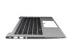 Keyboard incl. topcase DE (german) black/silver with backlight original suitable for HP EliteBook 830 G7