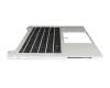 Keyboard incl. topcase DE (german) black/silver with backlight original suitable for HP EliteBook 845 G10
