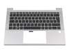 Keyboard incl. topcase DE (german) black/silver with backlight original suitable for HP ProBook 430 G8