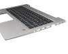 Keyboard incl. topcase DE (german) black/silver with backlight original suitable for HP ProBook 445 G6