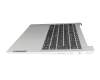Keyboard incl. topcase DE (german) black/silver with backlight original suitable for Lenovo IdeaPad Slim 5-14IAH8 (83BF)