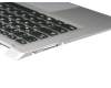 Keyboard incl. topcase DE (german) black/silver with backlight original suitable for Lenovo Yoga 710-14ISK (80TY)