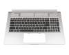 Keyboard incl. topcase DE (german) black/silver with backlight original suitable for MSI P75 9SE/9SG/9SD/9SF (MS-17G1)