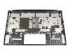 Keyboard incl. topcase DE (german) black/silver with backlight original suitable for MSI P75 9SE/9SG/9SD/9SF (MS-17G1)