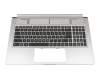 Keyboard incl. topcase DE (german) black/silver with backlight original suitable for MSI P75 Creator 9SE/9SG/9SD/9SF (MS-17G1)