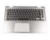 Keyboard incl. topcase DE (german) black/silver with backlight original suitable for Medion Akoya S3409 (F13K)